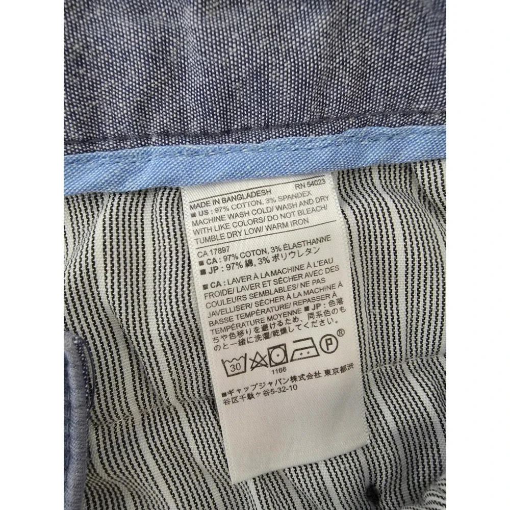 Banana Republic Mason Chino Pants Mens 33 X 30 Blue Straight Leg Casual Office